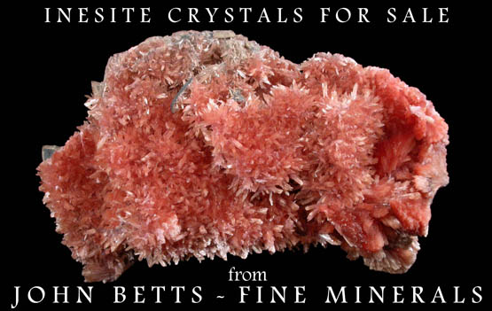 John Betts - Fine Minerals gallery of Inesite Specimens
