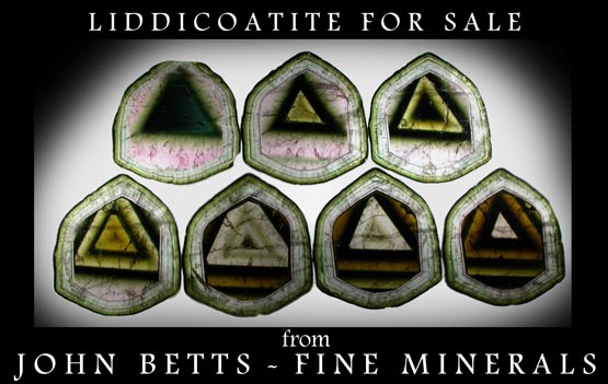 John Betts - Fine Minerals gallery of Liddicoatite Tourmaline Slices