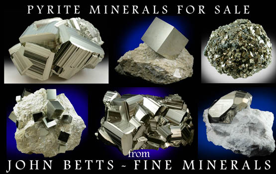 John Betts - Fine Minerals gallery of Pyrite Specimens