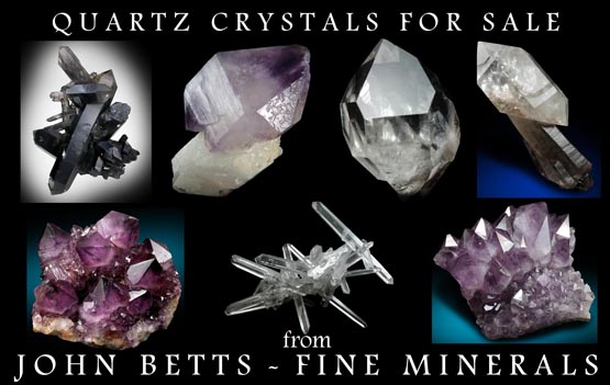 John Betts - Fine Minerals gallery of Quartz Specimens