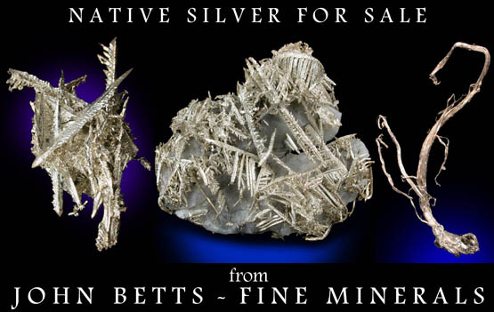 John Betts - Fine Minerals gallery of Silver Specimens