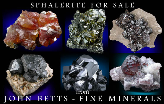 John Betts - Fine Minerals gallery of Sphalerite Specimens