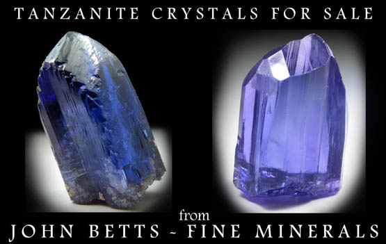 John Betts - Fine Minerals gallery of Tanzanite Crystals